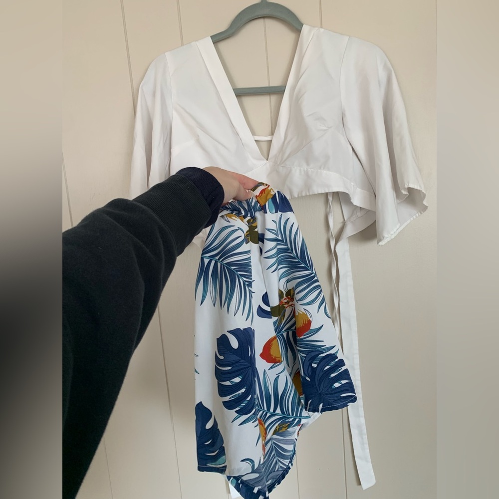 Two piece beach outfit never worn very cute runs a little small